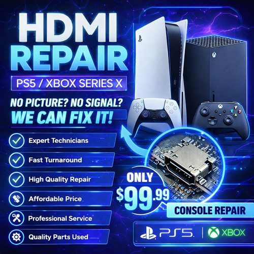 Console hdmi repair ps5 - console, &