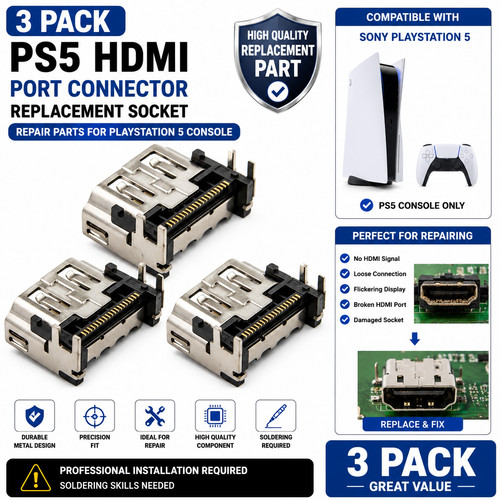 Connettore porta hdmi - 3x, ps5