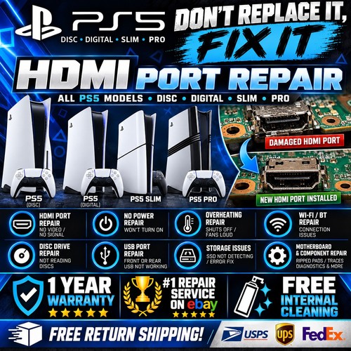 Ps5 hdmi repair service - ps5,
